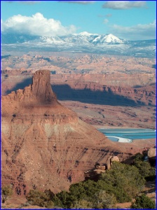 Distant La Sal Mountains