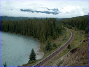 Railway in the Bow River Valley