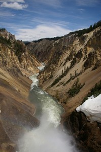 Canyon from Lower Falls Brink Canyon from Lower Falls Brink