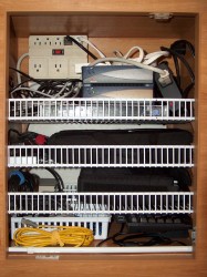 The so-called "server room", with the inverter at the upper right